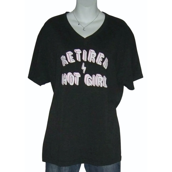 Next Level Tee Shirt Retired Hot Girl Pink Casual Alt Soft Girl Streetwear y2k - Picture 7 of 7